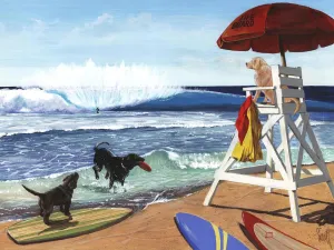 ART.COM Wall Art Prints Guard Dogs by Scott Westmoreland, Scenic Decor, 16" x 12"