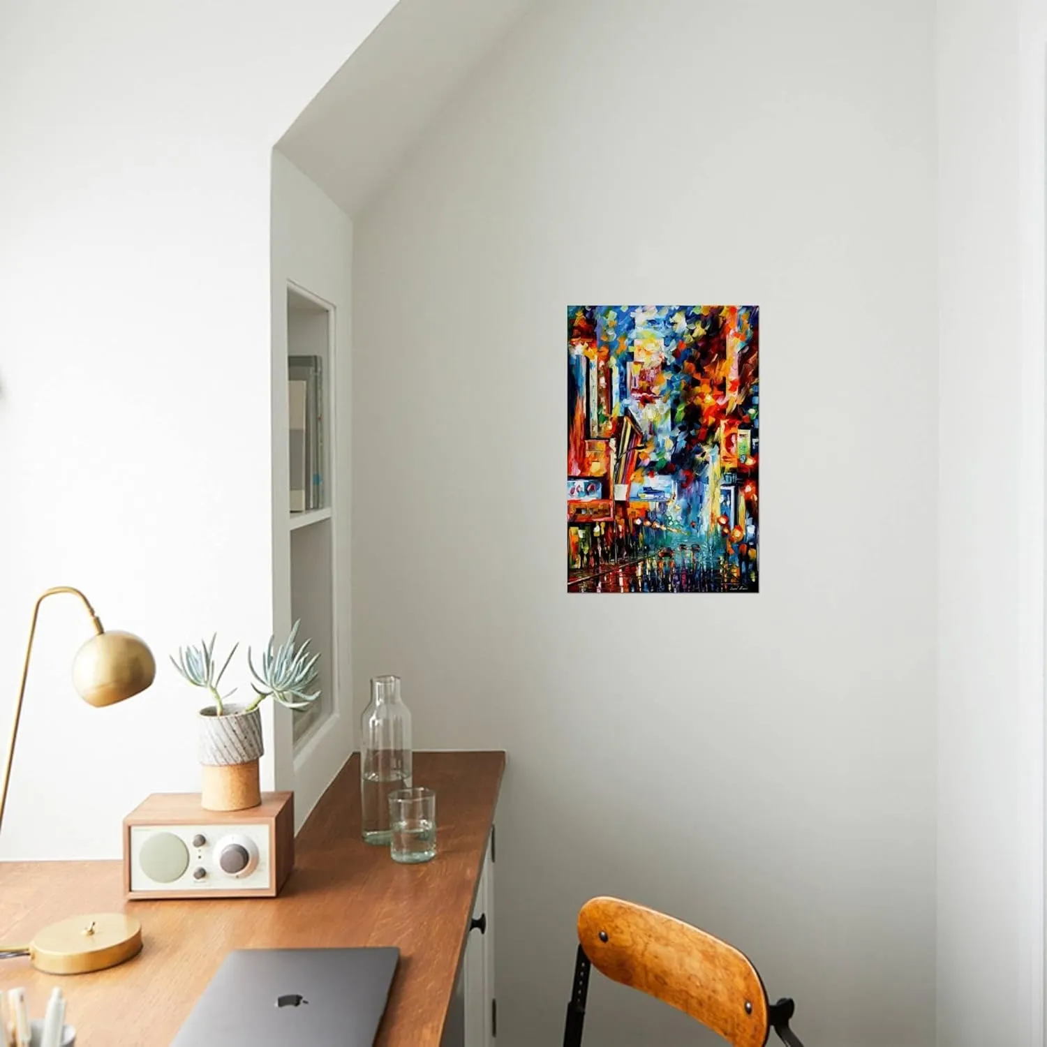 ART.COM Wall Art Prints Night Broadway by Leonid Afremov, Abstract Decor, 12" x 18"