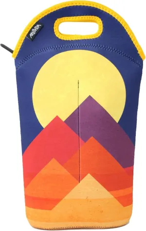 Artists Collective Neoprene Beverage Bag | Carry and Chill Champagne, Wine and Beer Bottles - Designed by Budi Kwan (Indonesia) Full Moon and Pyramid - Wine