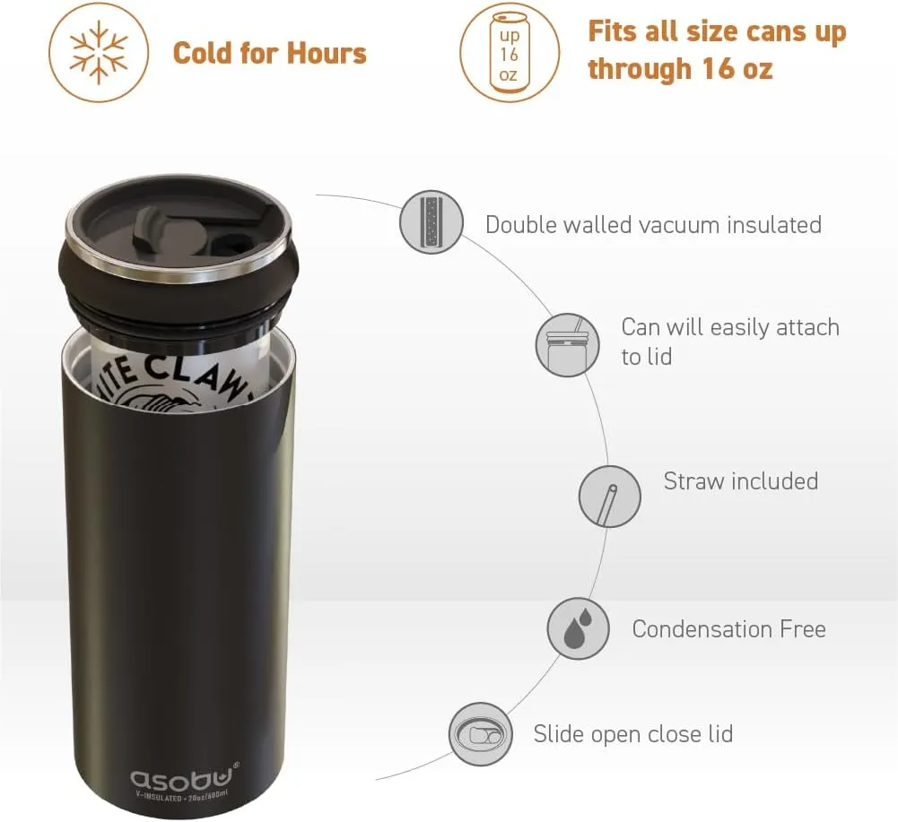 asobu Multi Can Cooler Insulated Sleeve fits for Slim and Standard 12 Oz and 16 Oz Hard Seltzer, Soda, Beer or Energy Drinks and All Standard Size Beer Bottles (Teal)