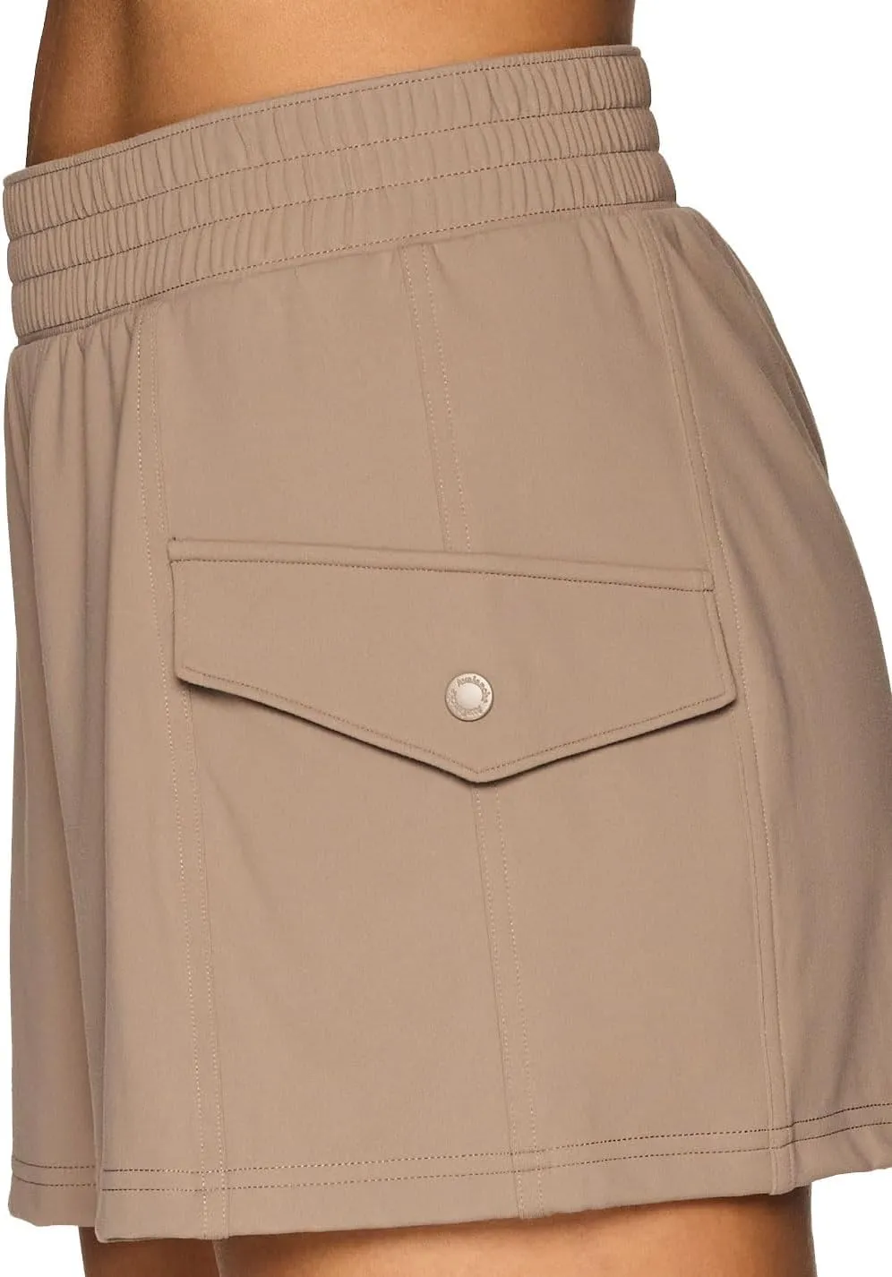 Avalanche Women's Cargo Style Hiking Short, Elastic Waist Shorts for Women with Super Soft, Lightweight Quick Drying Fabric