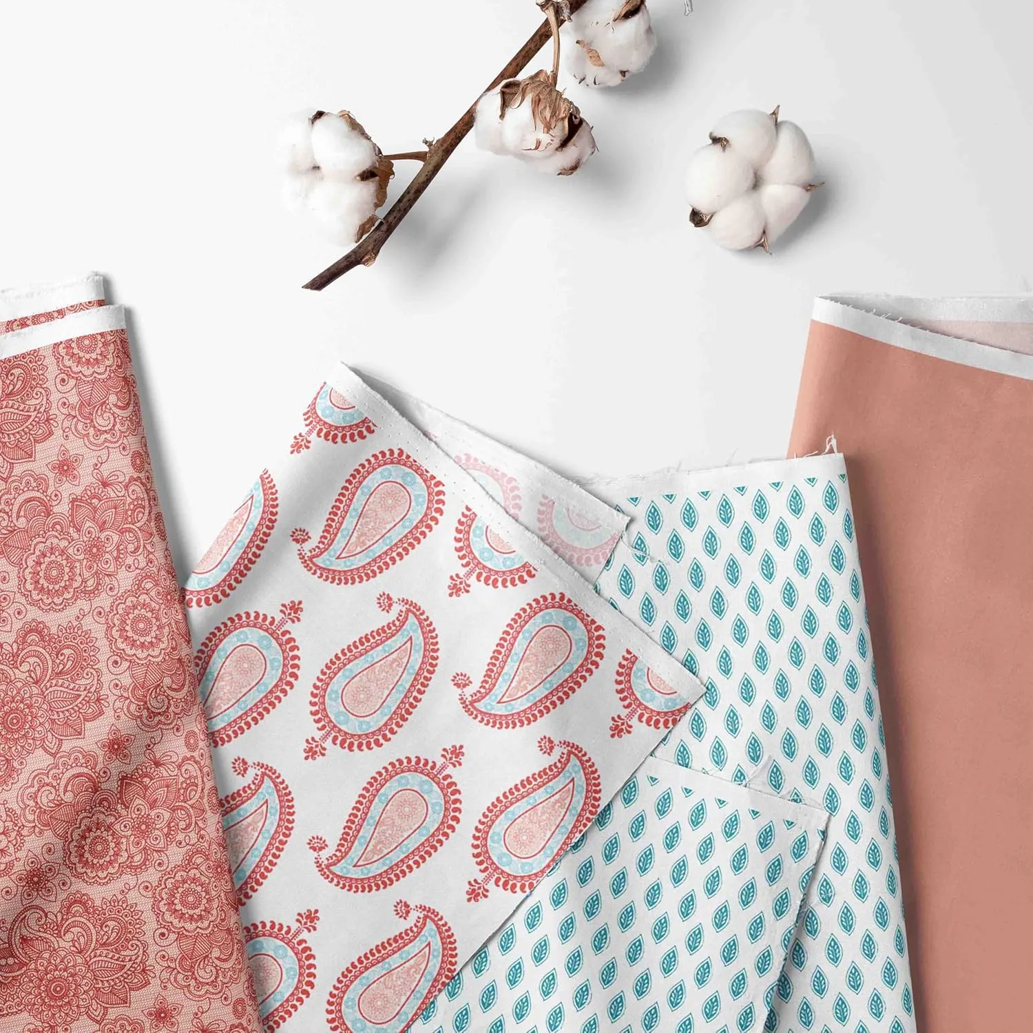 Bacati - Paisley Kids Storage (Nursery Storage Caddy, Coral/Aqua)