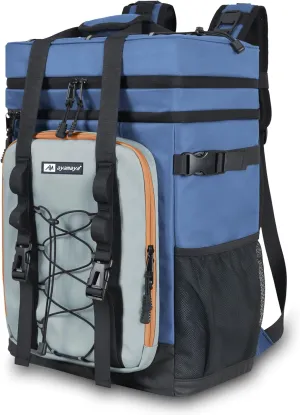 Backpack Cooler - AYAMAYA Upgrade Leakproof Cooler Backpack with Padded Top Handle, 40 Cans Large Waterproof Insulated Camping Coolers for Beach, Fishing, Picnic, Travel, BBQ