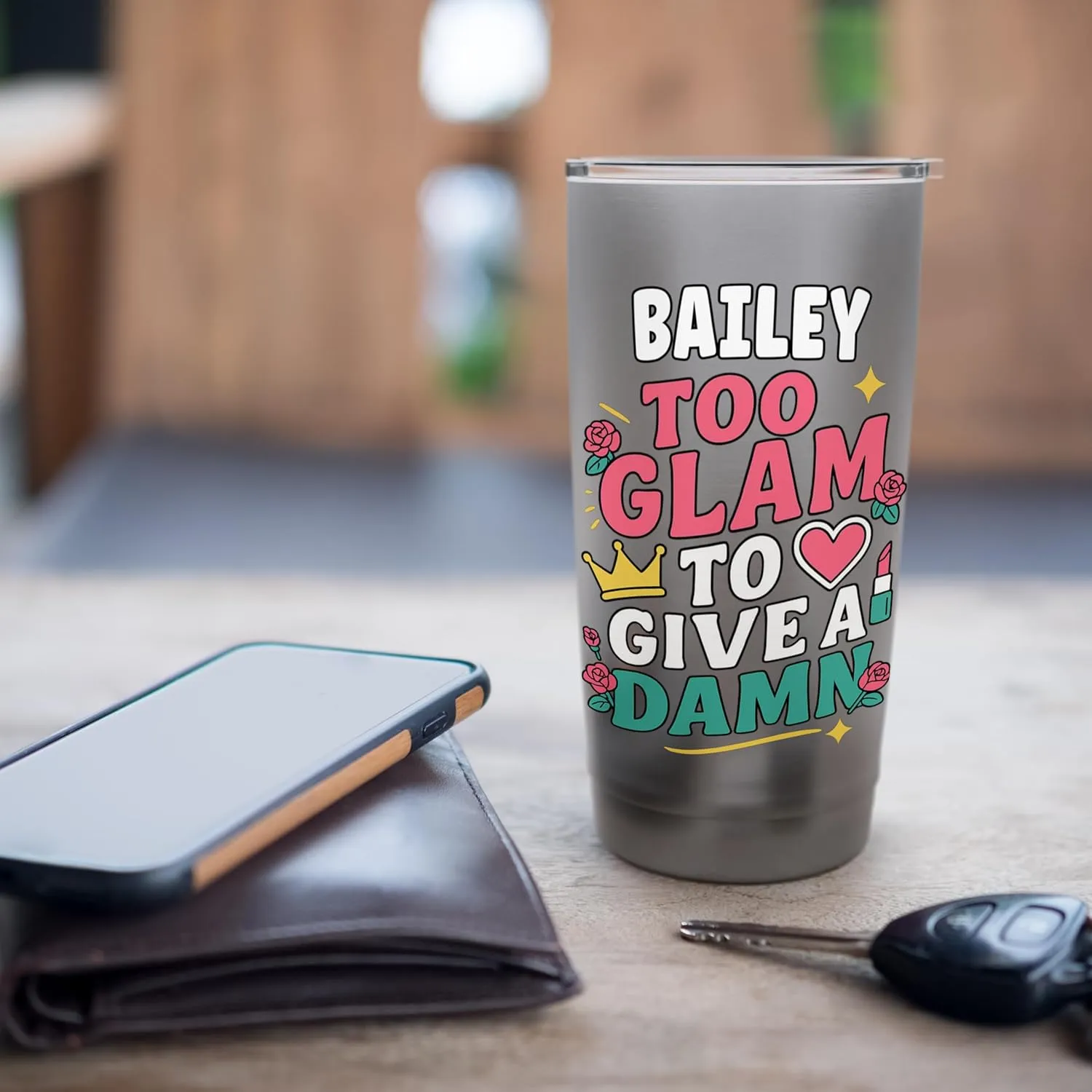 BAILEIGH Personalized Women's Gift Custom BAILEIGH Stainless Steel Insulated Tumbler