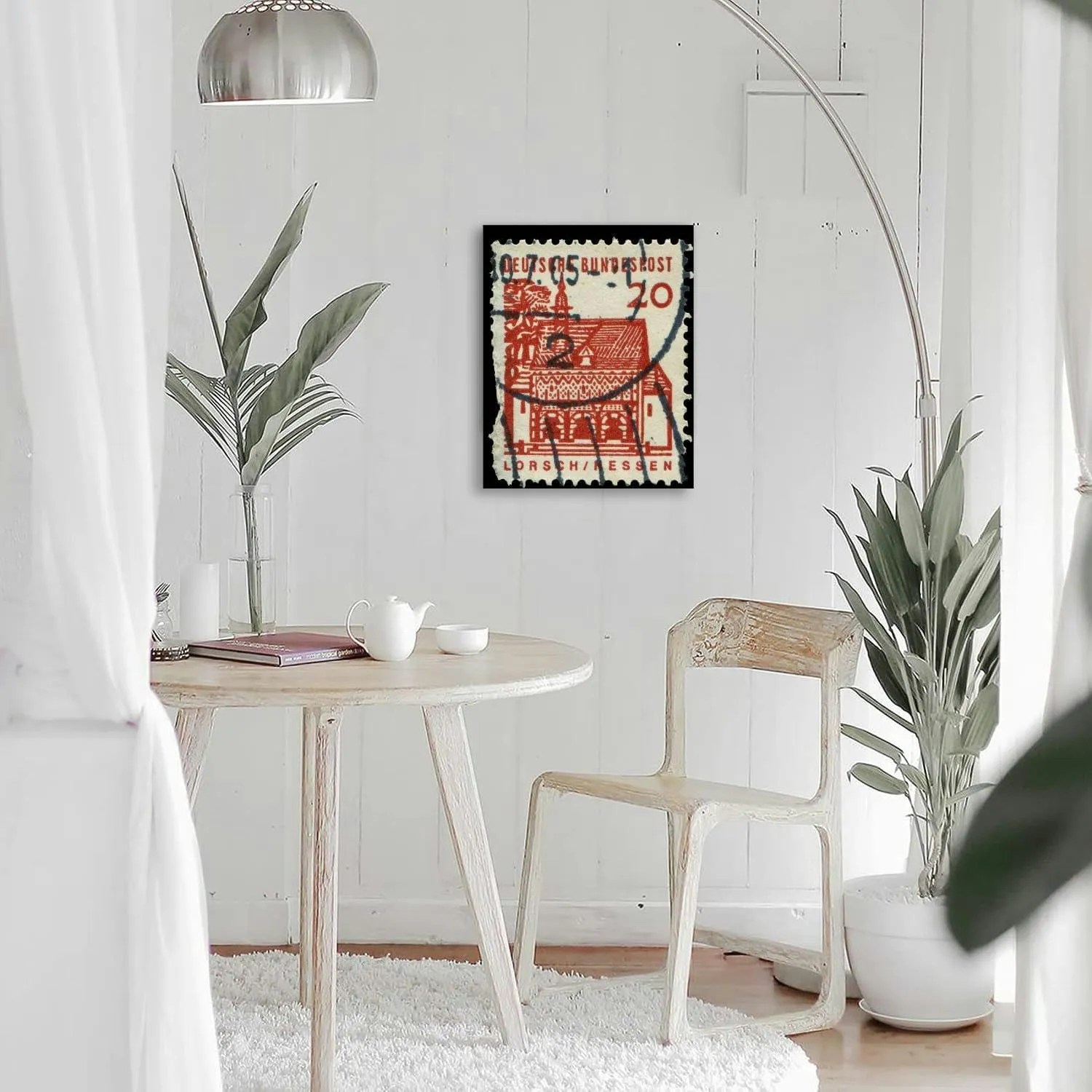 Bathroom Wall Art Decor Bathroom Pictures for Wall Artwork GERMANY stamp : Gatehouse Framed Canvas Wall Art for Bedroom Dining Room Farmhouse 16"x20"