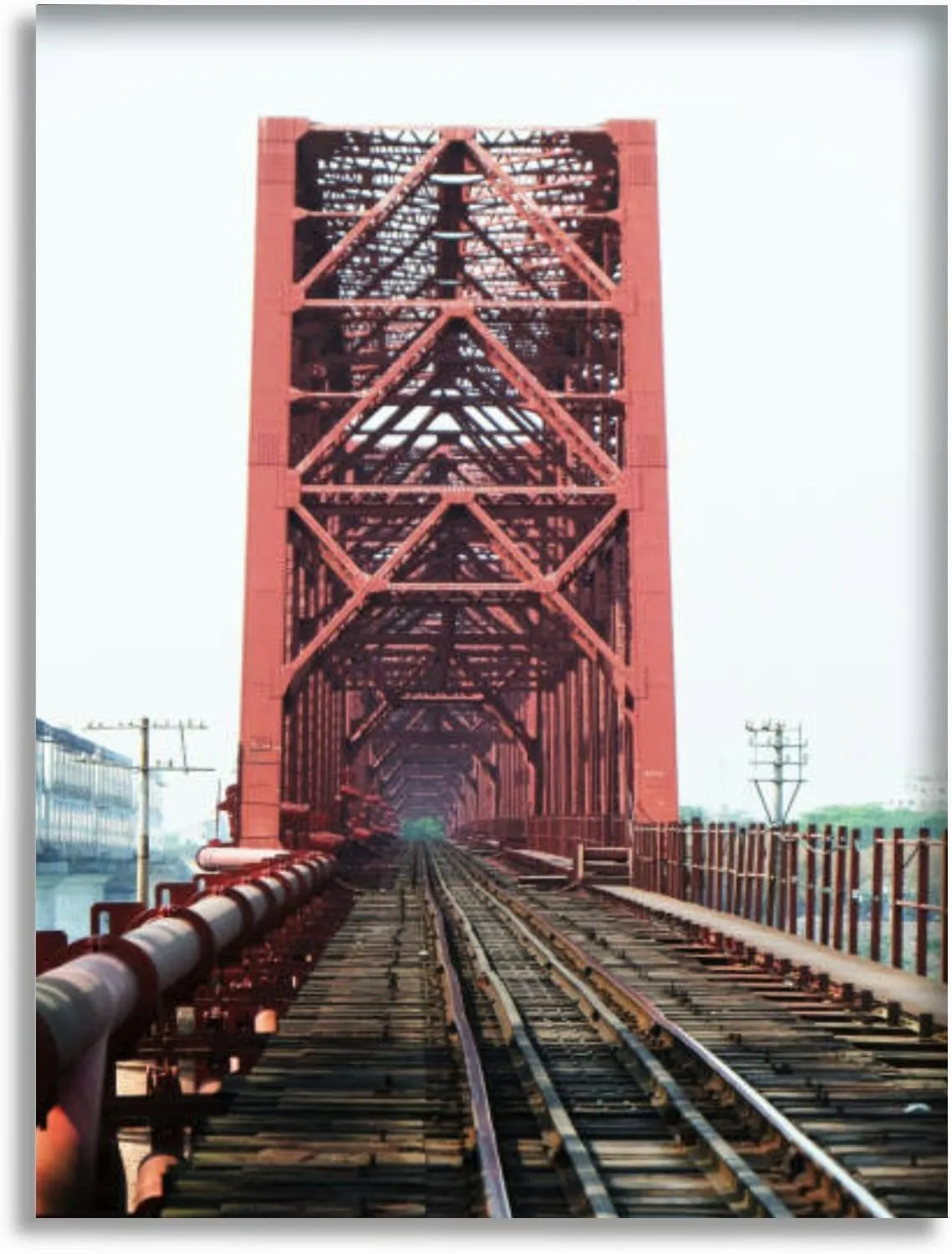 Bathroom Wall Art Decor Bathroom Pictures for Wall Artwork Hardinge Bridge Railway Bridge Framed Canvas Wall Art for Bedroom Dining Room Farmhouse 16"x20"