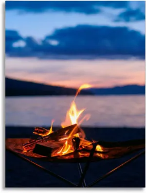 Bathroom Wall Art Decor Bathroom Pictures for Wall Artwork Vertical bonfire time starting at dusk at lakeside camp Framed Canvas Wall Art for Bedroom Dining Room Farmhouse 16"x20"