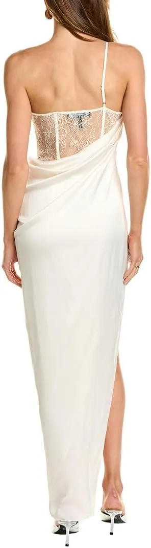BCBGMAXAZRIA Women's Sleeveless Sweetheart Neck Draped Maxi Dress