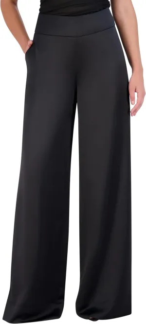 BCBGMAXAZRIA Women's Wide Leg Satin Pants