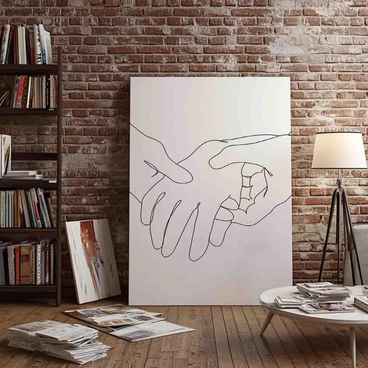 BCedars Painting Canvas Wall Art,Wall Art Canvas Decor Minimalist Line Drawing Sport Therapy Massage Physiotherapy Injury Recovery Gift for Home Office Studio Decoration,16in x24 in-Ready to hang