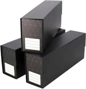 BCW QuickFold Card Boxes for Graded Cards - Black | Magnetic Closure Card Storage Box | Holds 50 Slabs for Graded Cards Each | Compatible with PSA, BGS, SGC | Easy to Assemble (3 Pack)