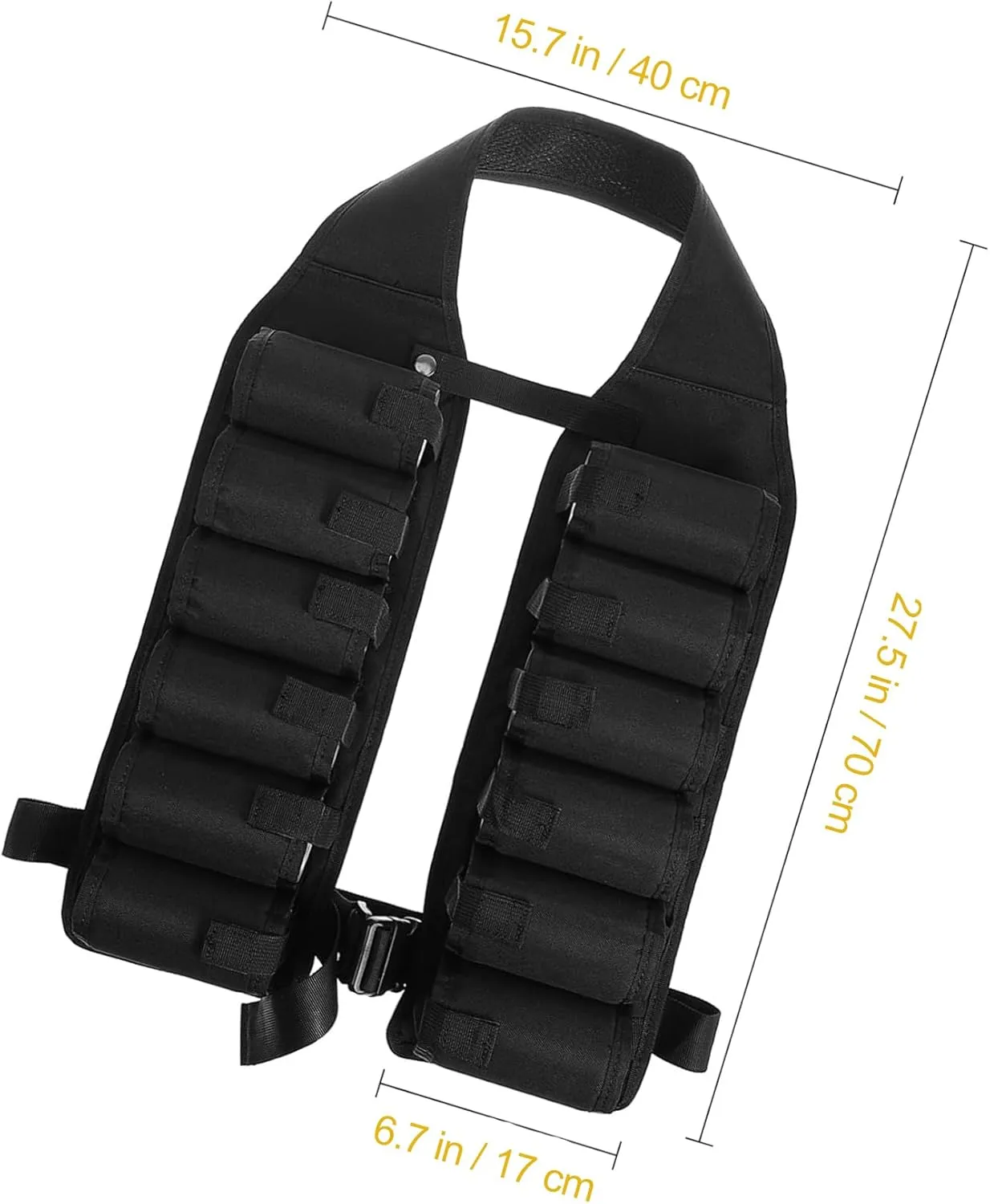 Beer Bandolier Holder 12-Pack Drink Vest Beer Can Soda Belt Holster Beverage Holder Insulate BBQ Party Gag