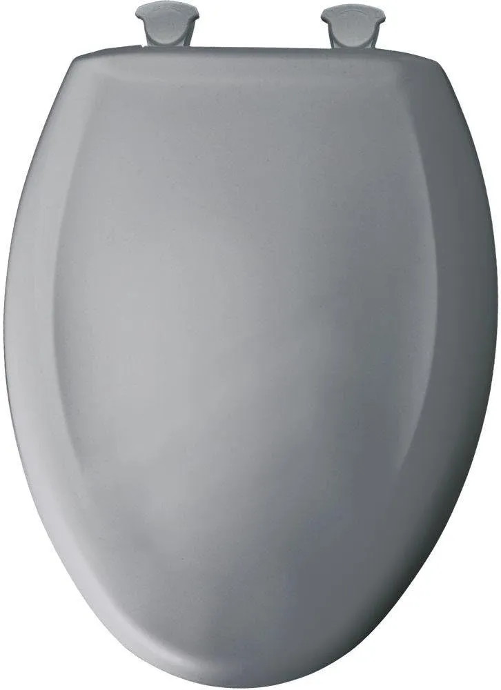 Bemis 1200SLOWT 032 Slow Sta-Tite Elongated Closed Front Toilet Seat, Country Grey