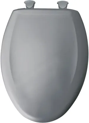Bemis 1200SLOWT 032 Slow Sta-Tite Elongated Closed Front Toilet Seat, Country Grey