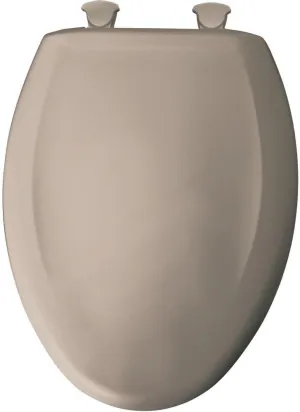 Bemis 1200SLOWT 068 Slow Sta-Tite Elongated Closed Front Toilet Seat, Fawn Beige