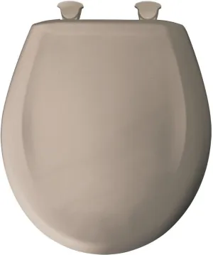 Bemis 200SLOWT 068 Lift-Off Plastic Round Slow-Close Toilet Seat, Fawn Beige