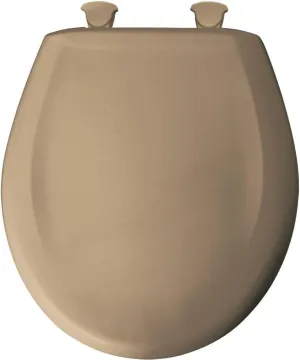 Bemis 200SLOWT 148 Lift-Off Plastic Round Slow-Close Toilet Seat, Sand