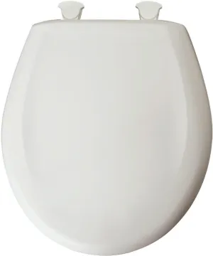 Bemis 200SLOWT 160 Lift-Off Plastic Round Slow-Close Toilet Seat, Euro White