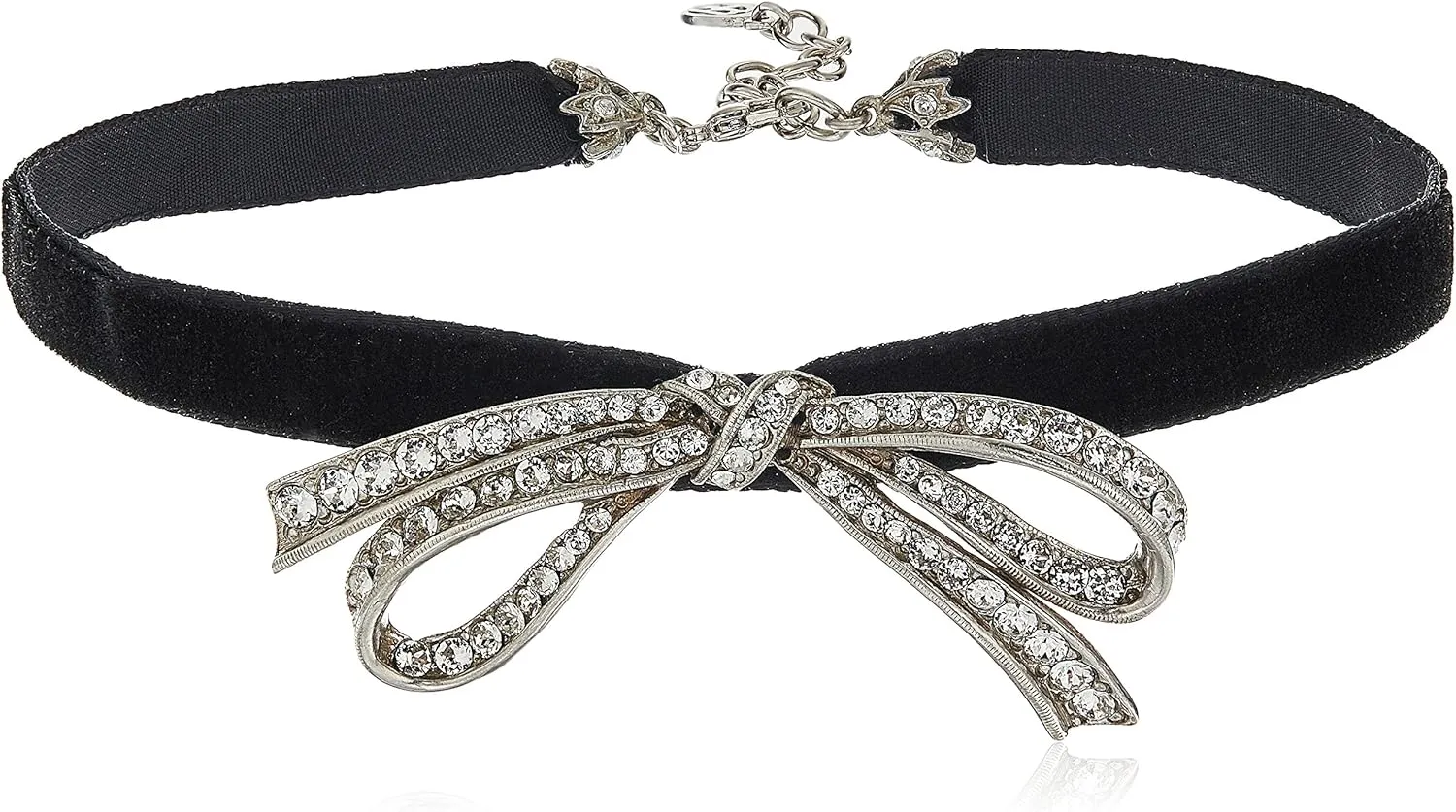Ben-Amun Jewelry Mod Victorian Burgundy Velvet and Swarovski Crystal Choker Necklace