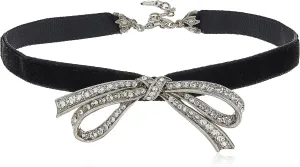 Ben-Amun Jewelry Mod Victorian Burgundy Velvet and Swarovski Crystal Choker Necklace