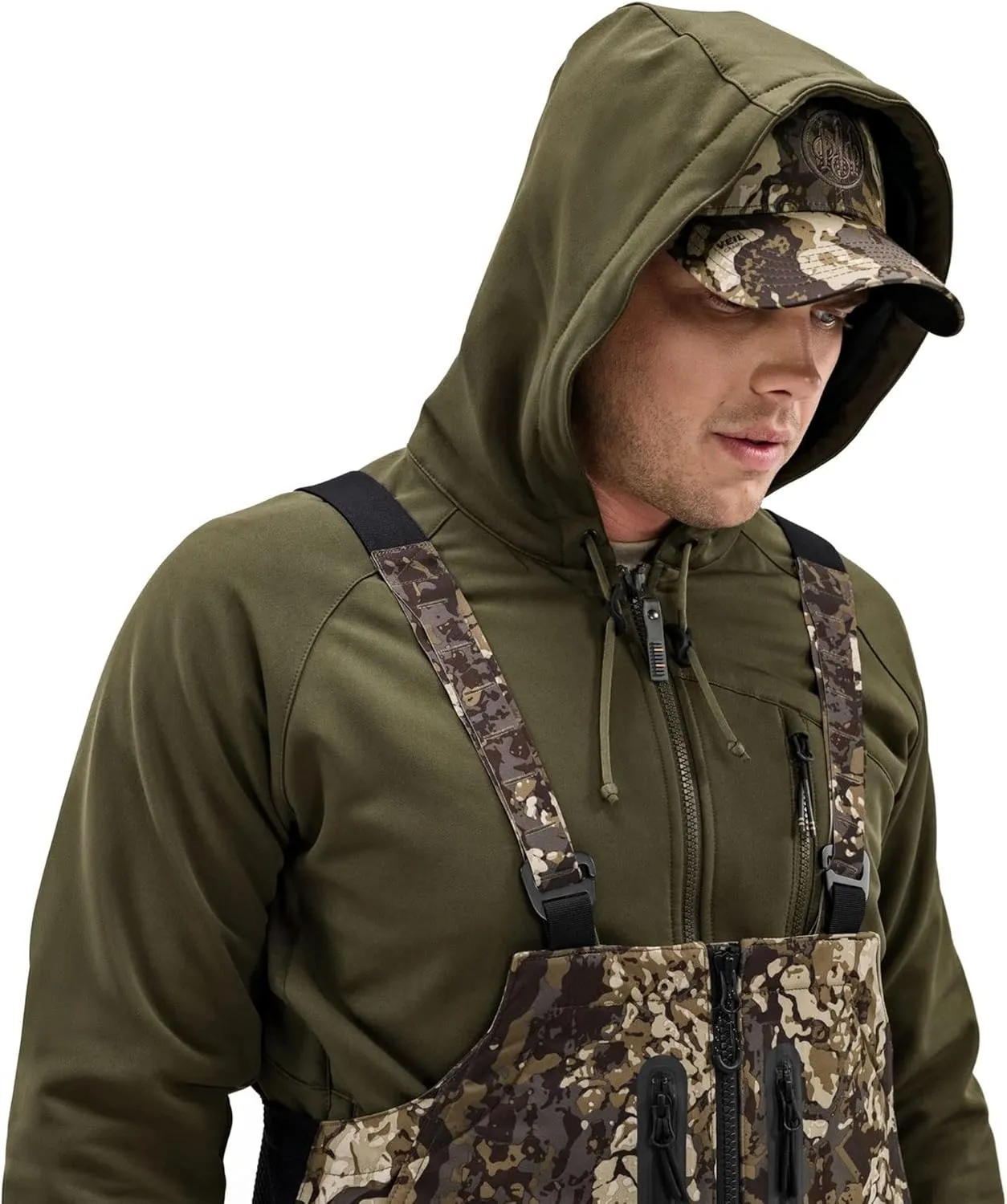 Beretta Men's Windstryke Hunting Active Casual Regular Fit Breathable DWR Full Zip Fleece Lined Hoodie w/Chest & Hip Pockets