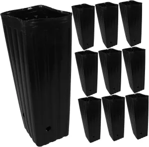 BESPORTBLE Plastic Plant Nursery Bags 30pcs Fruit Flower Grow Bags Tall Flower Plant Container with Drainage Holes for Citrus Navel Orange Garden Plant