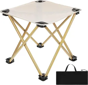BESPORTBLE Portable Folding Stool Oxford Fabric Carbon Steel Outdoor Picnic Camp Chair Strong Compact for Travel
