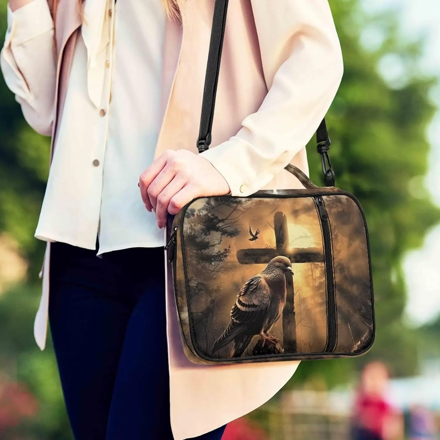 Bible Cover Case for Women Girls Kids Bible Case Large Bible Tote Bag with Handle