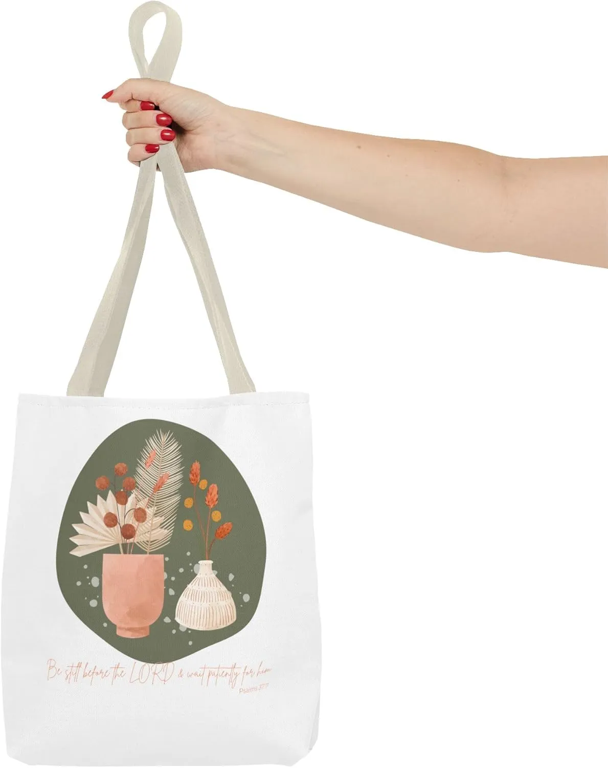 Bible Verse Tote Bag, Scripture Canvas Tote, Religious Carryall, Inspirational Shoulder Bag, Book Bag, Faithful Grocery Tote