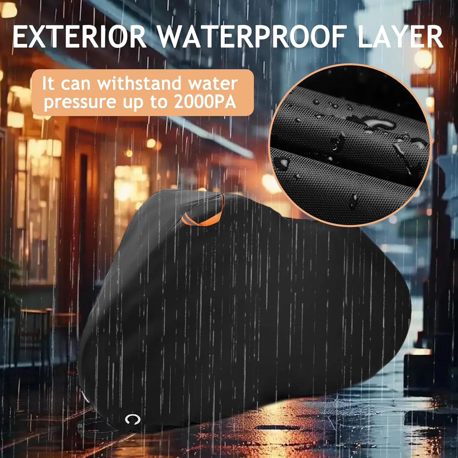 Bike Cover - Fits 3 Bikes, Durable Nylon Fabric, UV Resistant & Dustproof, Outdoor Storage