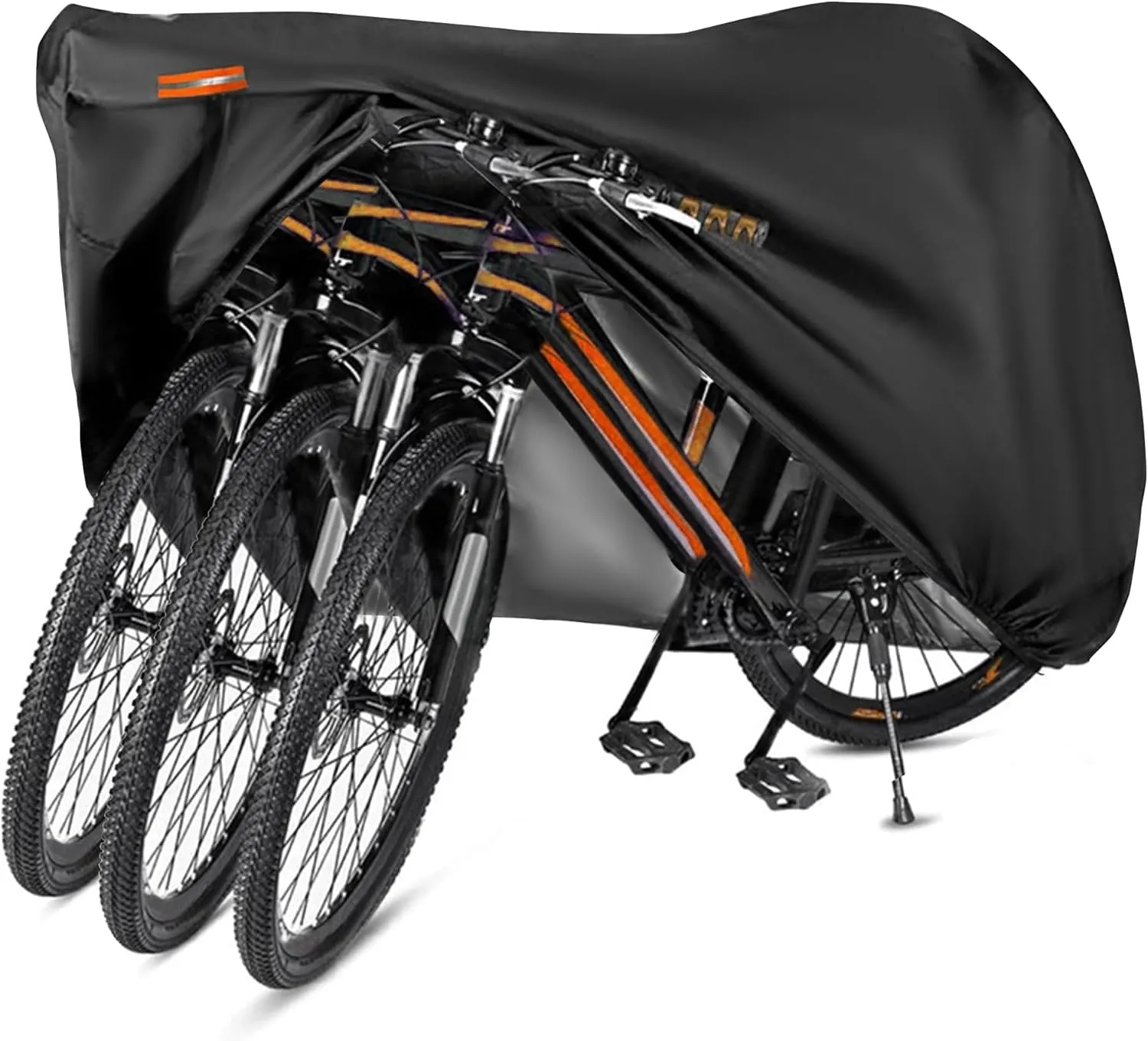 Bike Cover - Fits 3 Bikes, Durable Nylon Fabric, UV Resistant & Dustproof, Outdoor Storage