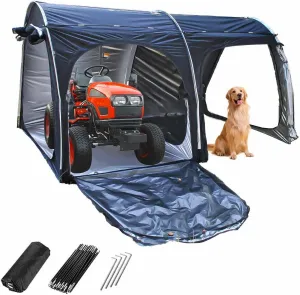 Bike Tent with Ventilation Mesh Bike Storage Tent with Double Doors for 5-7 Bikes Outdoor Storage Waterproof Bicycle Tent