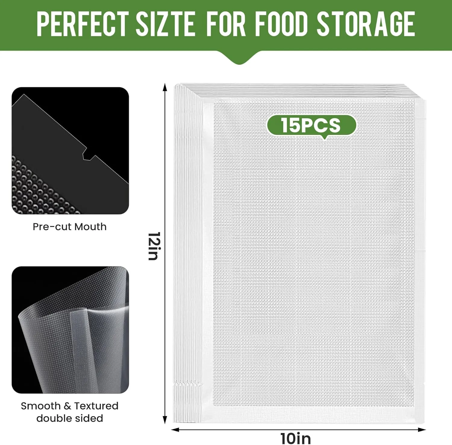 Bio-th Food Vacuum Sealer Machine – Fast & Compact Multi-Functional Vacuum Sealer for Food Storage – Dry & Wet Modes – Includes 15pcs Large Bags (25x30cm)   6 Rolls – Food Saver Vacuum Sealer Machine
