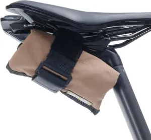 Blossom Bike Saddle Roll Bag - Water Resistant, Durable Cordura Fabric & Bicycle Tool Kit Holder - Under Seat Storage, Bike Pouch, Seat Roll for Road, Gravel Cycling (Tan)