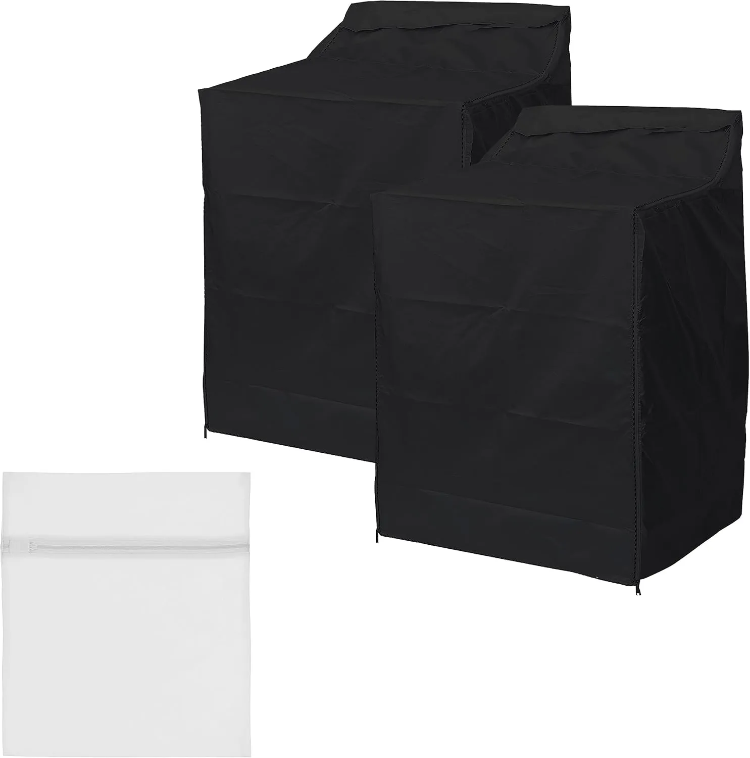 BlueStars 2PCS Washing Machine Covers with Laundry Bag: Perfect For Top-load Washer/Dryer - Premium Outdoor Protection For Most Washer Dryer Cover - W29”x D28”x H43” (Black)