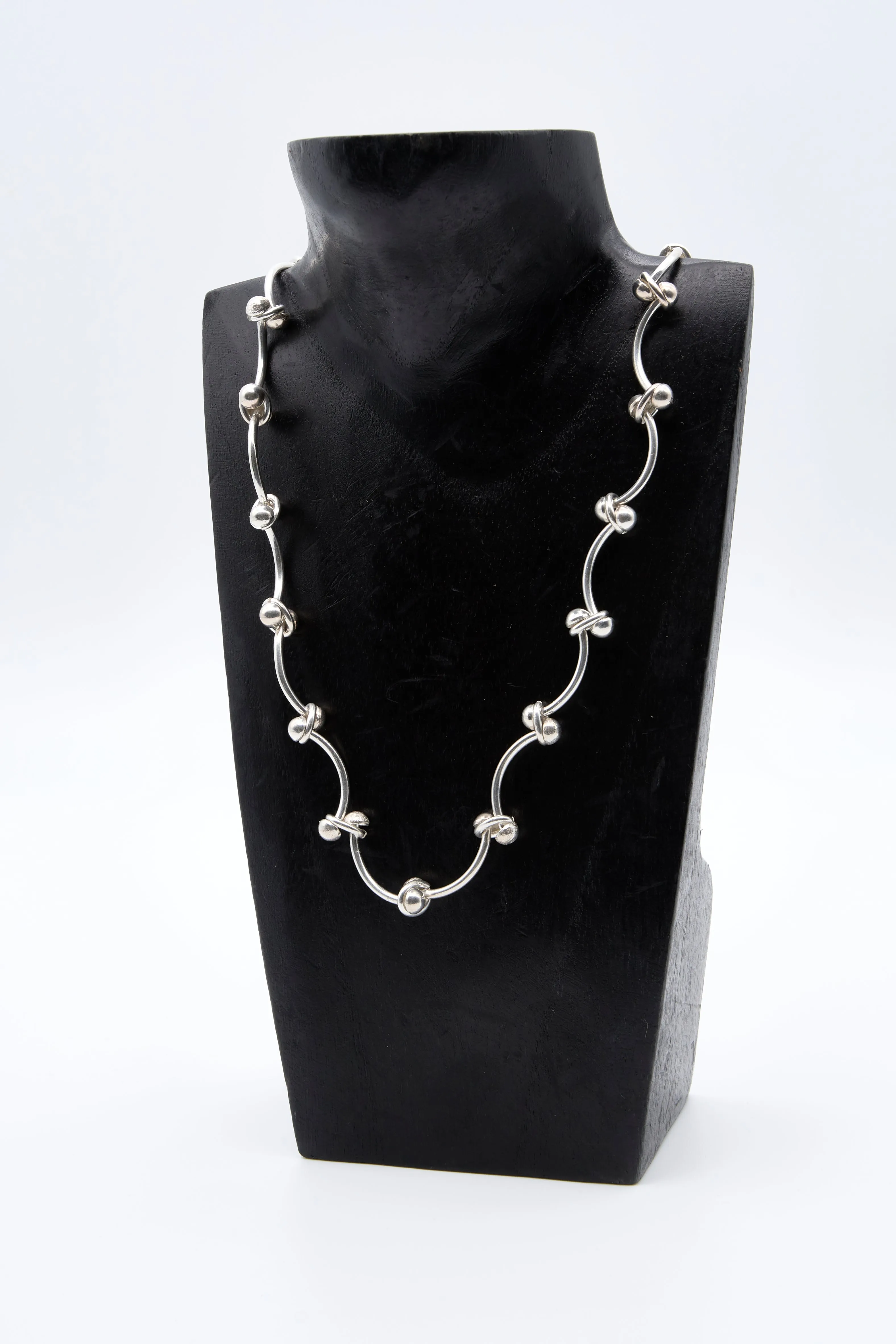 Bone Design Sterling Silver Necklace, Bracelet & Earrings