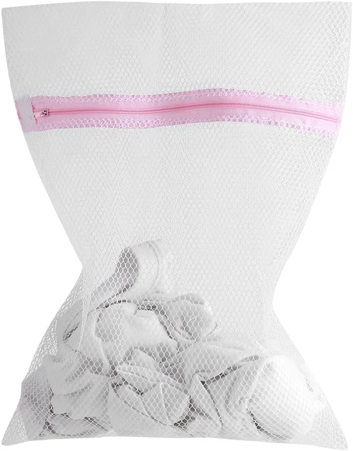 BORDSTRACT Mesh Laundry Bags, Lingerie Washing Bag Closure for Laundry, Stocking, Blouse, Travel Storage Organizer (Coarse net 40 * 50cm)
