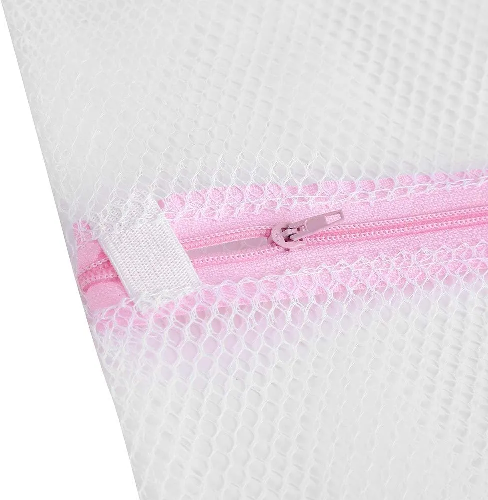 BORDSTRACT Mesh Laundry Bags, Lingerie Washing Bag Closure for Laundry, Stocking, Blouse, Travel Storage Organizer (Coarse net 40 * 50cm)