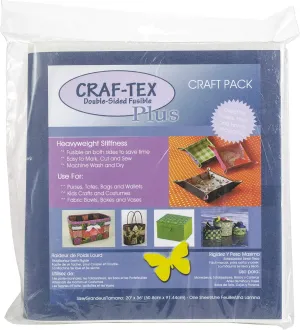 BOSAL Craf-Tex Plus Double-Sided Fusible Foam Craft Pack-20"X36", Multicolor