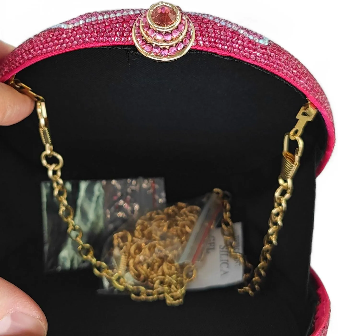 Boutique De FGG Round Flower Clutch Purse Women Rose Crystal Evening Handbag Party Rhinestone Floral Clutch Wedding Bag,Mini