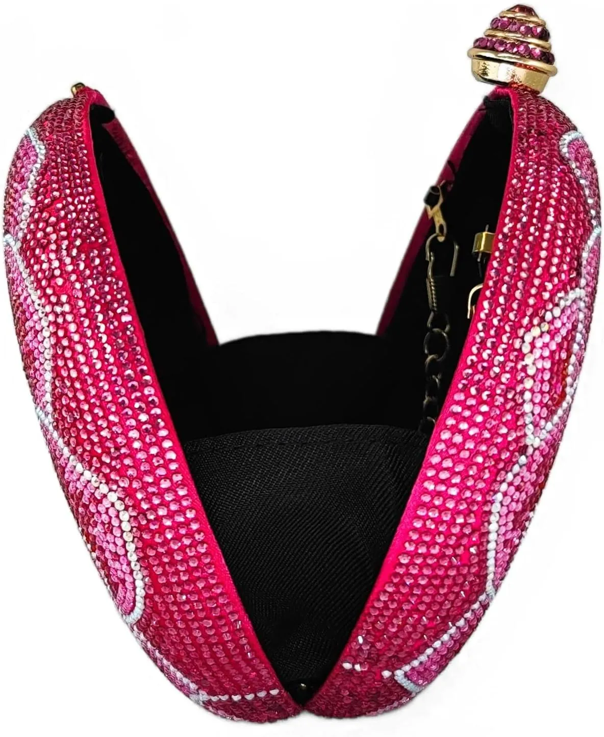 Boutique De FGG Round Flower Clutch Purse Women Rose Crystal Evening Handbag Party Rhinestone Floral Clutch Wedding Bag,Mini