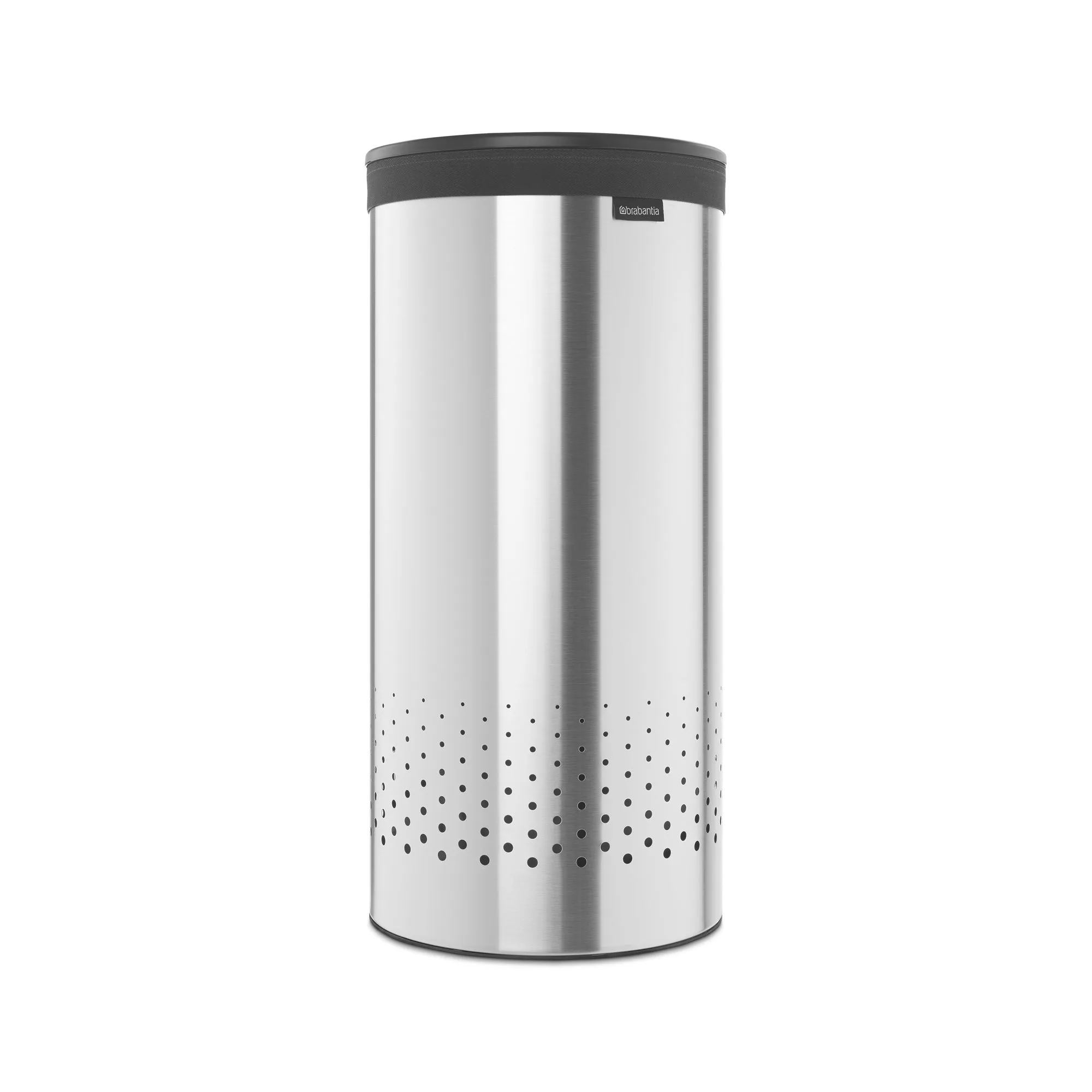 Brabantia Laundry Bin with Inner Removable Lining, Plastic Lid - Matt Steel, 35 Liters