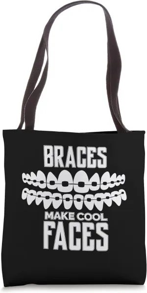 Braces Dental Orthodontic Colors Teeth Brush Assistant Tote Bag