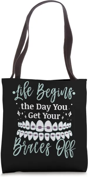 Braces Dental Orthodontic Colors Teeth Brush Assistant Tote Bag