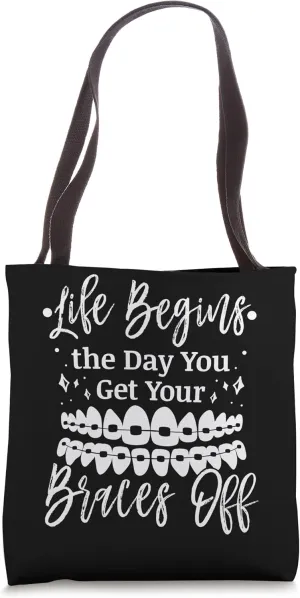 Braces Dental Orthodontic Colors Teeth Brush Assistant Tote Bag