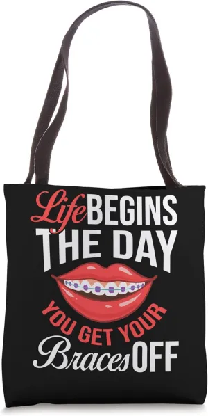 Braces Dental Orthodontic Colors Teeth Brush Assistant Tote Bag