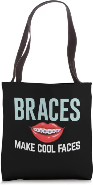 Braces Dental Orthodontic Colors Teeth Brush Assistant Tote Bag