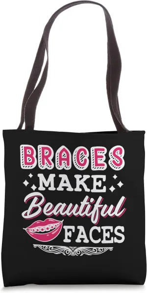 Braces Dental Orthodontic Colors Teeth Brush Assistant Tote Bag