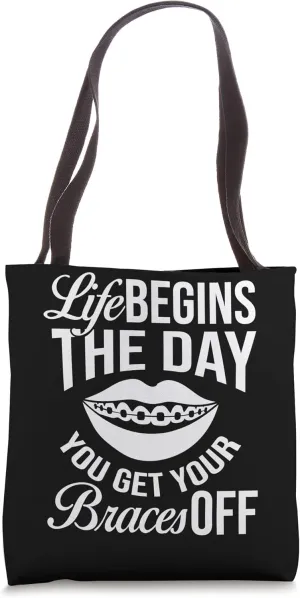 Braces Dental Orthodontic Colors Teeth Brush Assistant Tote Bag