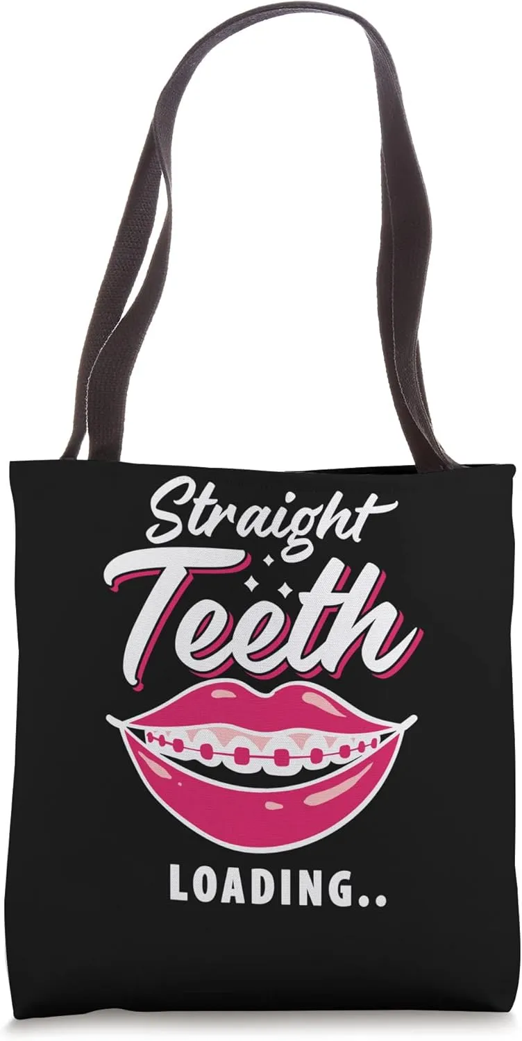 Braces Dental Orthodontic Colors Teeth Brush Assistant Tote Bag